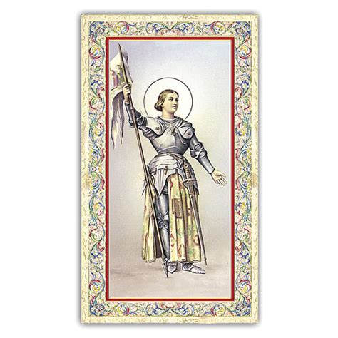 Santino Santa Giovanna D Arco 10x5 Cm ITA Vendita Online Su HOLYART