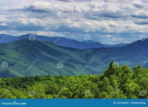 Blue Ridge Parkway Scenic Landscape Stock Image - Image of altitude ...