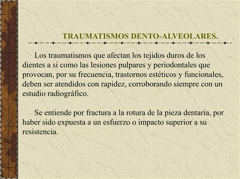 Clasificación de las fracturas dentoalveolares PPT