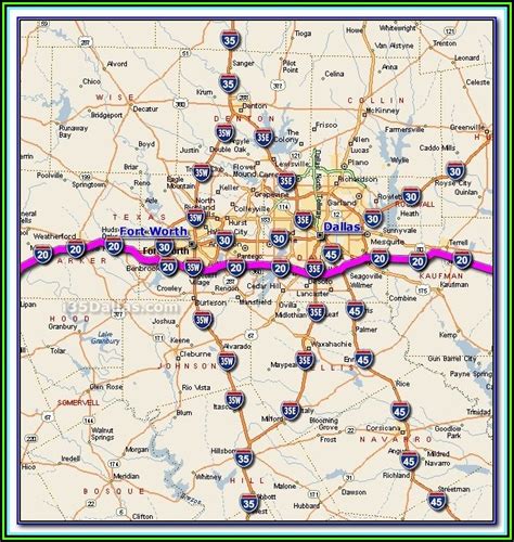 Map Of Dfw Metroplex Cities - map : Resume Examples #BpV5RRL21Z