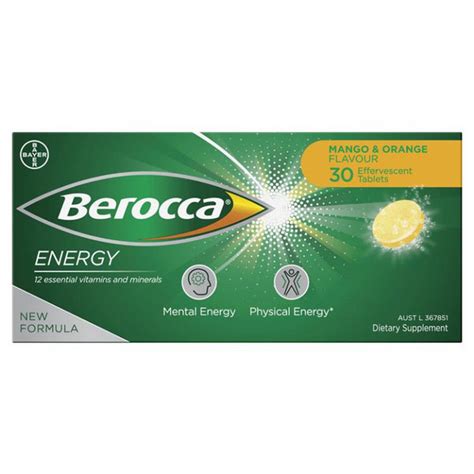 Buy Berocca Energy Vitamin B And C Mango And Orange Flavour Effervescent