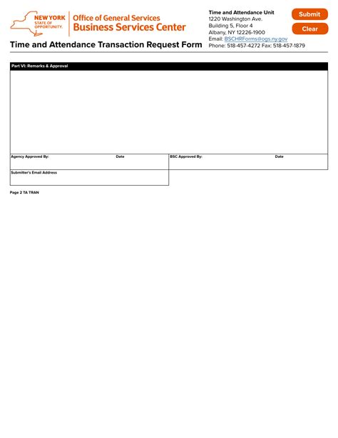 New York Time And Attendance Transaction Request Form Fill Out Sign