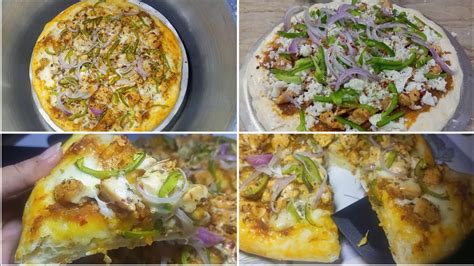 How To Make Chicken Pizza Ll Bilkul Asani Say Banayn 🥰 Ll No Oven Pizza