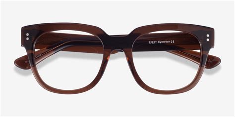 Life Square Clear Brown Full Rim Eyeglasses Eyebuydirect Canada