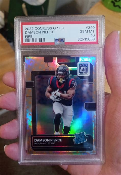 2022 Donruss Optic Dameon Pierce Fire Emoji Prizm SSP Rookie RC 240