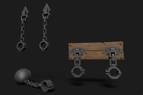 Medieval Shackles 3d 道具 Unity Asset Store