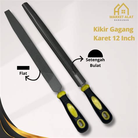 Jual Kikir Besi Gagang Karet Varian Plat Bulat Setengah Bulat