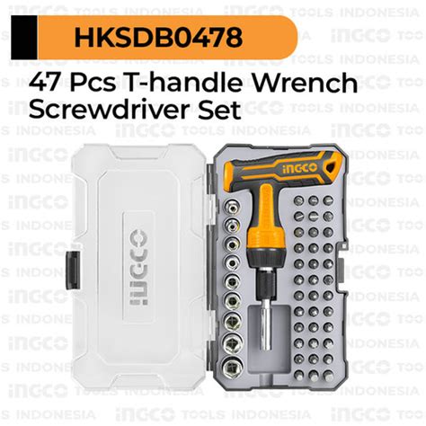 Promo 47 Pcs T Handle Wrench Screwdriver Set INGCO HKSDB0478 Toolkit