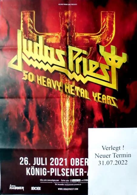 JUDAS PRIEST 2021 Concert 50 Heavy Metal Years Tour Poster