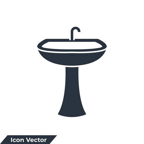 Sinks Icon Logo Vector Illustration Bathroom Sink Symbol Template For