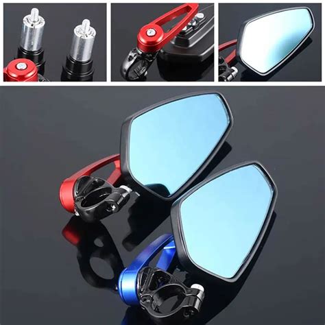 Motorcycle Universal Cnc Mm Rearview Handle Bar Ends Mirrors For