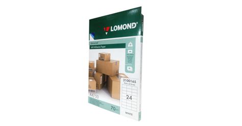 Самоклеящаяся бумага Lomond для этикеток, A4, 24 делен. (70 x 37 мм ...