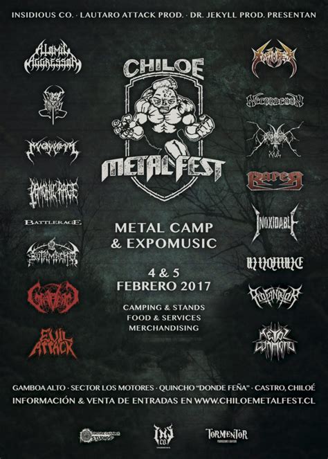 Se libera el cartel de Chiloé Metal Fest 2017 iRock CL