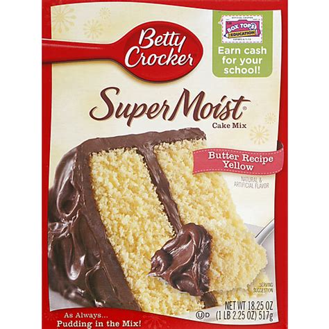 Betty Crocker Super Moist Butter Recipe Yellow Cake Mix Cake And Cupcake Mix Foodtown