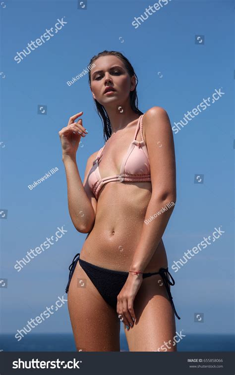 Bikini Model Girl Posing Sexy Tropical Stock Photo Shutterstock