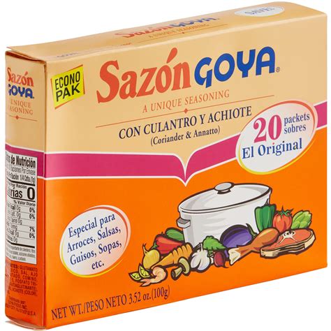 Goya 352 Oz Sazon Seasoning Packets 20box