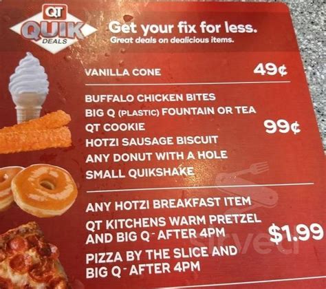 Quiktrip Menu In Peoria Arizona Usa