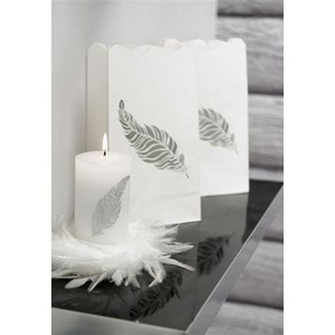 Bougie D Cor Plume Blanche Pas Cher D Co De Table Mariage Bijoux