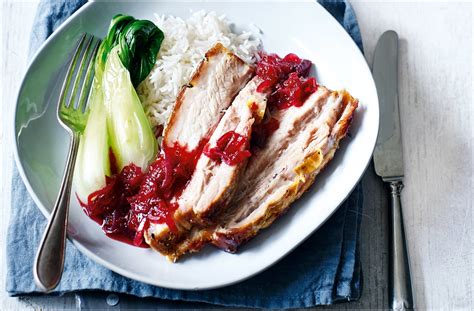 Roast Pork Belly With Plum Sauce Recipe Tesco Real Food