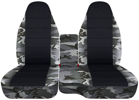 Fits Chevy S10 60 40 Seat Front Car Seat Covers Camo Grey Tree Sideblk Center Ebay