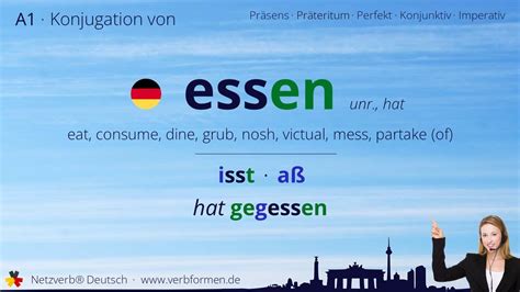 Konjugation Verb Essen Unr Hat Alle Zeitformen Lernvideo