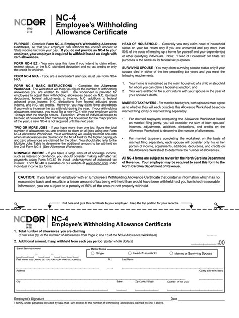 Nc Tax Form Printable - Printable Forms Free Online