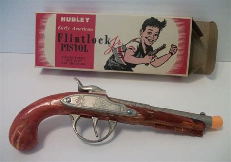 Vintage 1950 S Hubley Flintlock Jr Pistol Cap Gun Made In Usa 1882095733