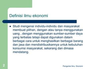 Ilmu Ekonomi Ppt