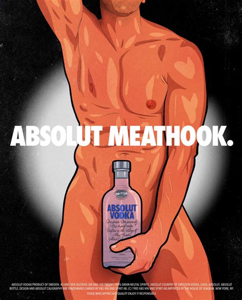 Rule 34 Absolute Vodka Advertisement Covered Crotch Male Male Only Meathook Magazine Muscles