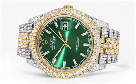 Diamond Iced Out Rolex Datejust 41 25 Carats Of Diamonds Custom Gr Shop Gold Usa