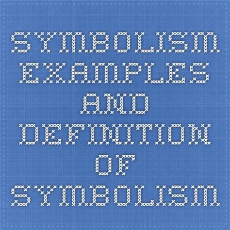 Symbolism Examples And Definition Of Symbolism