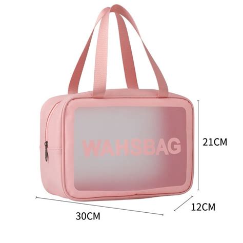 Túi đựng mỹ phẩm WASHBAG 3 size màu hồng đựng đồ trang điểm đồ cá nhân