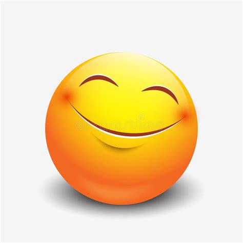 Cute Smiling Emoticon, Emoji, Smiley - Vector Illustration Stock Vector ...