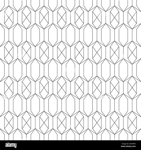 Geometric Seamless Pattern In Outline Style Luxury Texture With