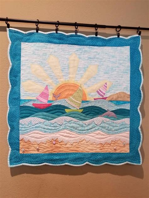 Pin By Linda Gu On Quilting Quilts Beach Themed Quilts Beach Quilt