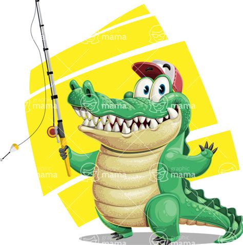 Gator Cartoon Vector Character / Shape 12 | GraphicMama