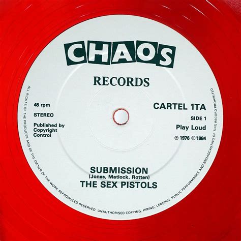 Yahoo オークション UK ORIGINAL SEX PISTOLS SUBMISSION CHAOS CART