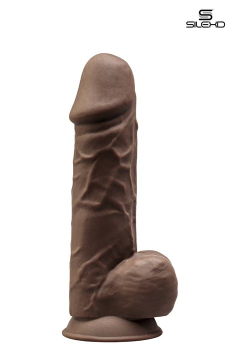 Gode double densité chocolat 21 5 cm Modèle 4 EZ Pleasure Sex Shop