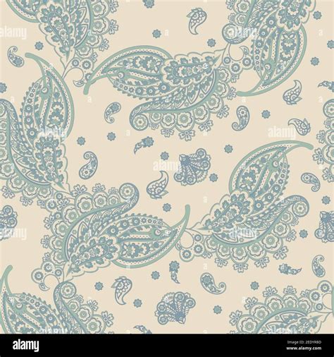 Seamless Paisley Pattern In Indian Batik Style Floral Vector Illustration Stock Vector Image