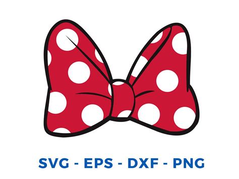 Minnie Mouse Noeud Svg Dxf Png Vecteur Coupe Fichier Cricut Etsy