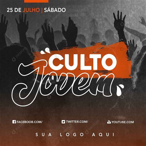 Social Media Gospel Culto Jovem Igreja Psd Editável Photoshop [download