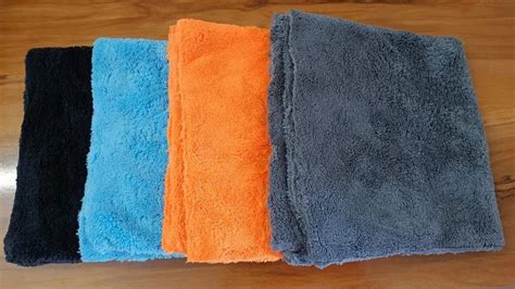 Edgeless Plush Coral Fleece Microfiber Car Detailing Towels 550 Gsm At