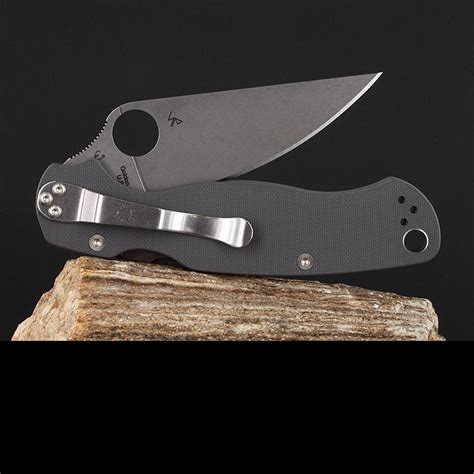 Spyderco Para Military 2 G10 Dark Gray Maxamet Folding Knife