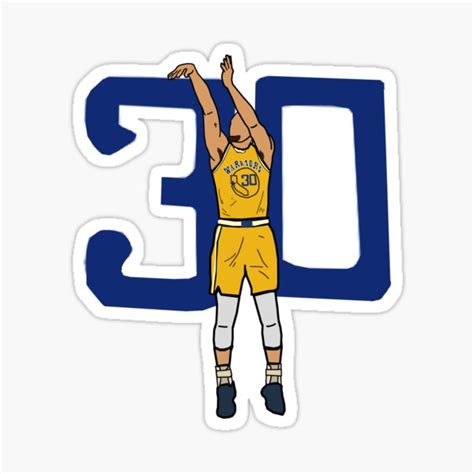 Steph Curry 30 Stickers | Redbubble