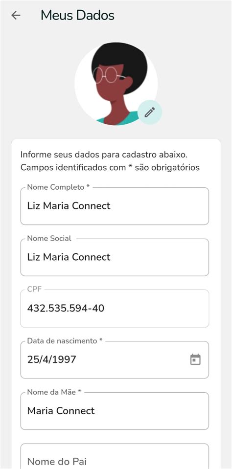 Menu Dados Pessoais E Sa Desp App