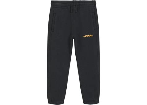 Off White Kids Script Logo Sweatpants Blackorange Kids Fw21 Us