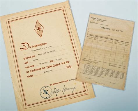 Regimentals German Wwii Hitler Youth Female Section Citation