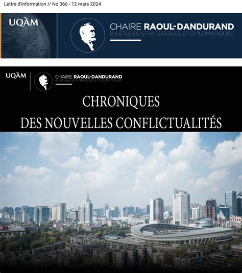 Lettre Dinformation No 366 12 Mars 2024 Chaire Raoul Dandurand En