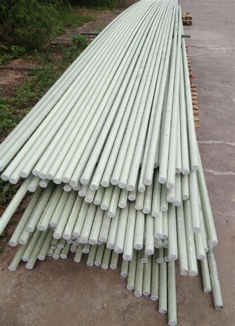 Gfrp Fiberglass Rebar Rod Threaded Fiberglass Pultruded Rebar