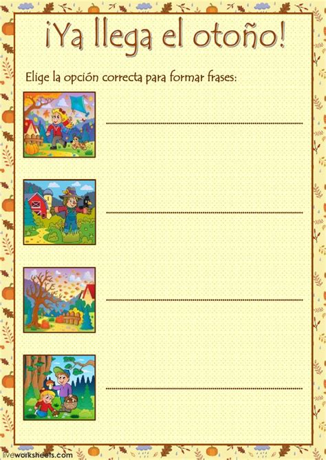 El otoño interactive and downloadable worksheet Check your answers